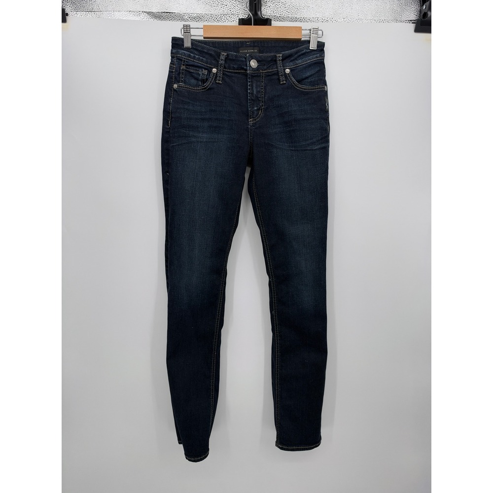 Silver Jeans Co Avery Straight Dark Indigo Denim Jeans W27 L32 L94443SDG471